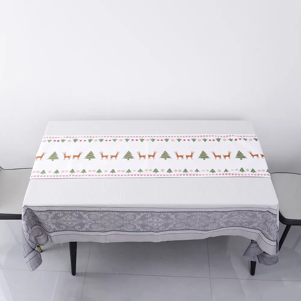 Customizable Wholesale Christmas Series Pure Cotton Printed Table Runner