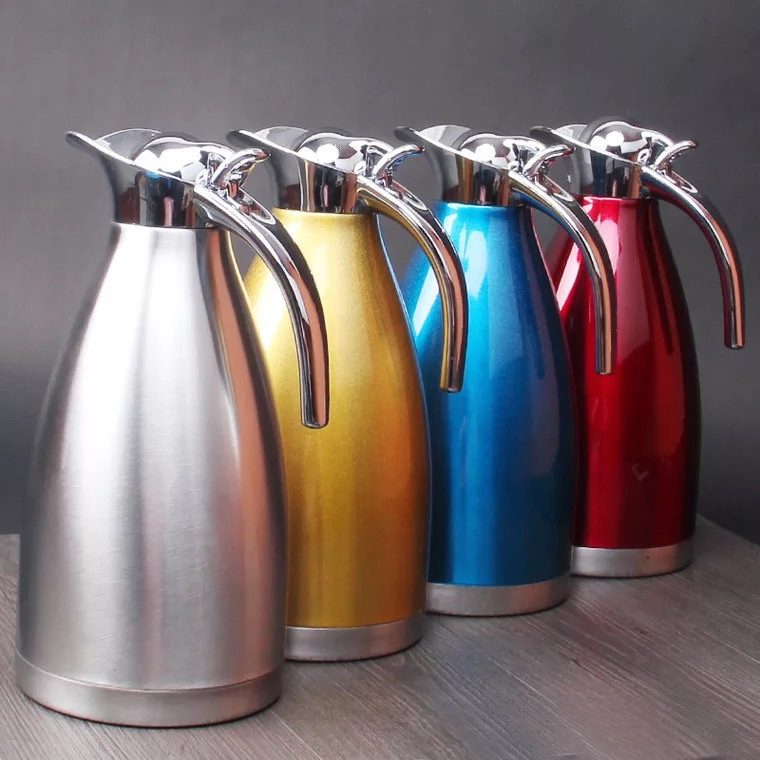 1L /1.5L/2L Double Wall Stainless Steel Vacuum Thermos Coffee Pot
