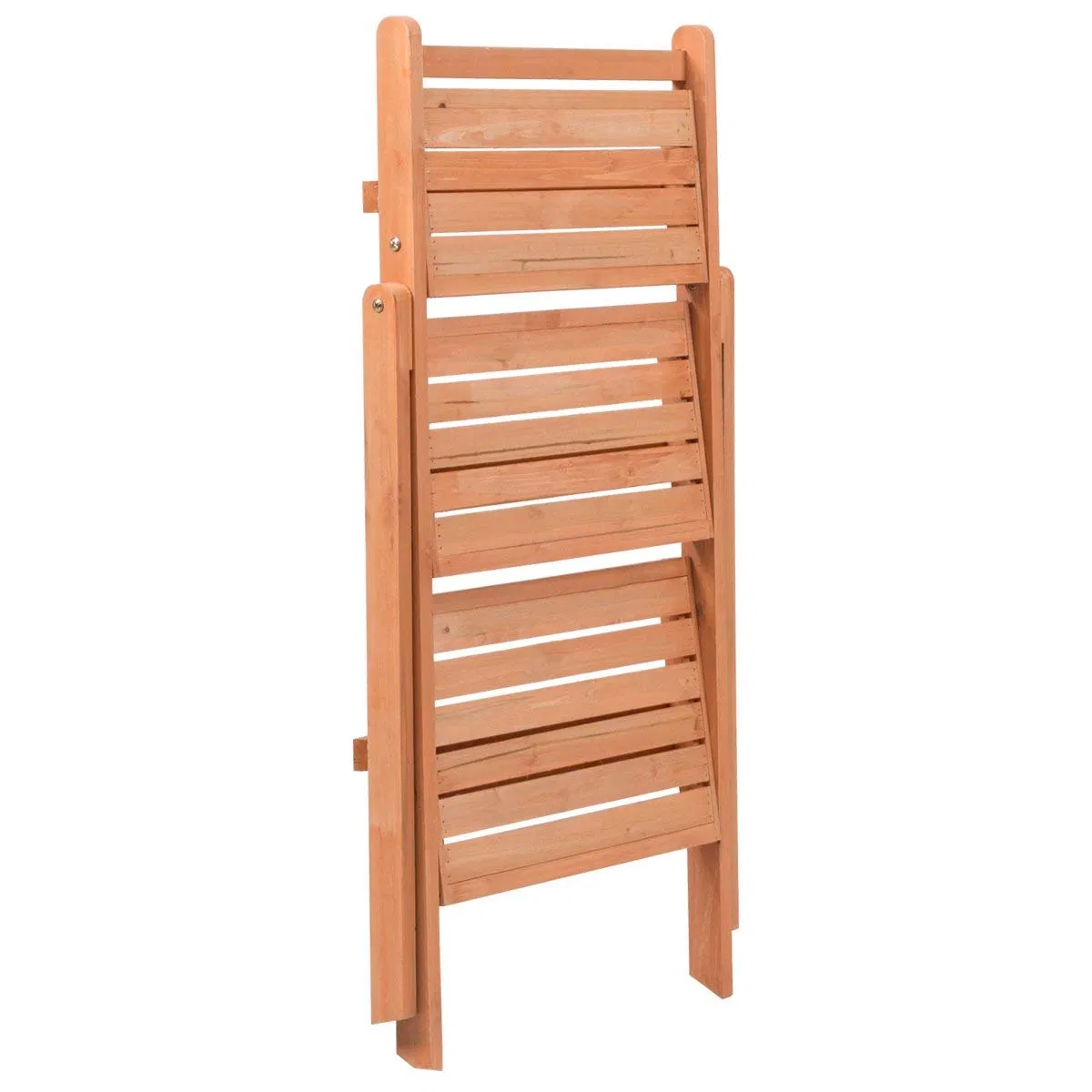 Foldable Timber Plant Stand for Outdoor & Indoor Wooden Shelf Natural