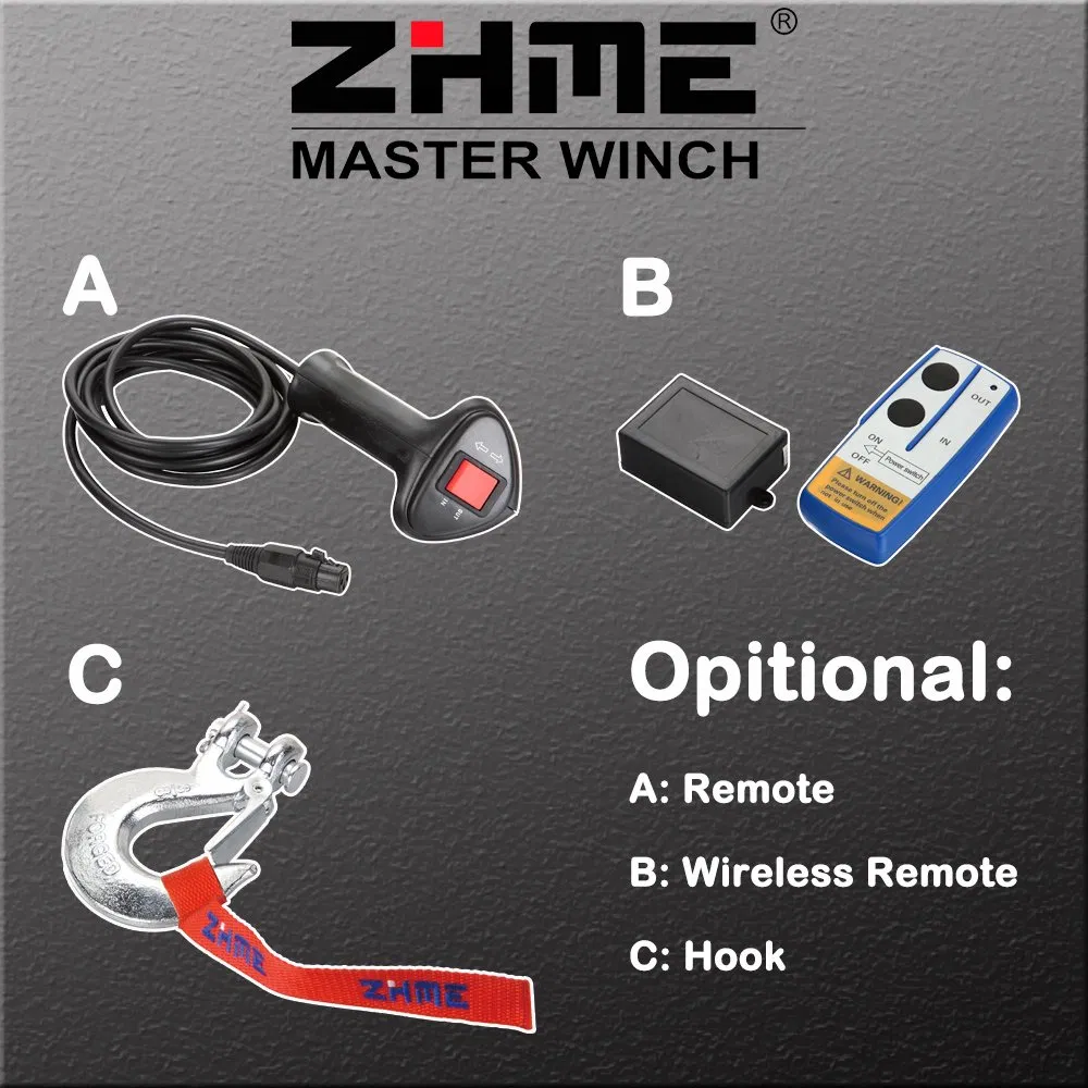 9500 lbs Pull 12V DC Electric Winch with Wire Rope