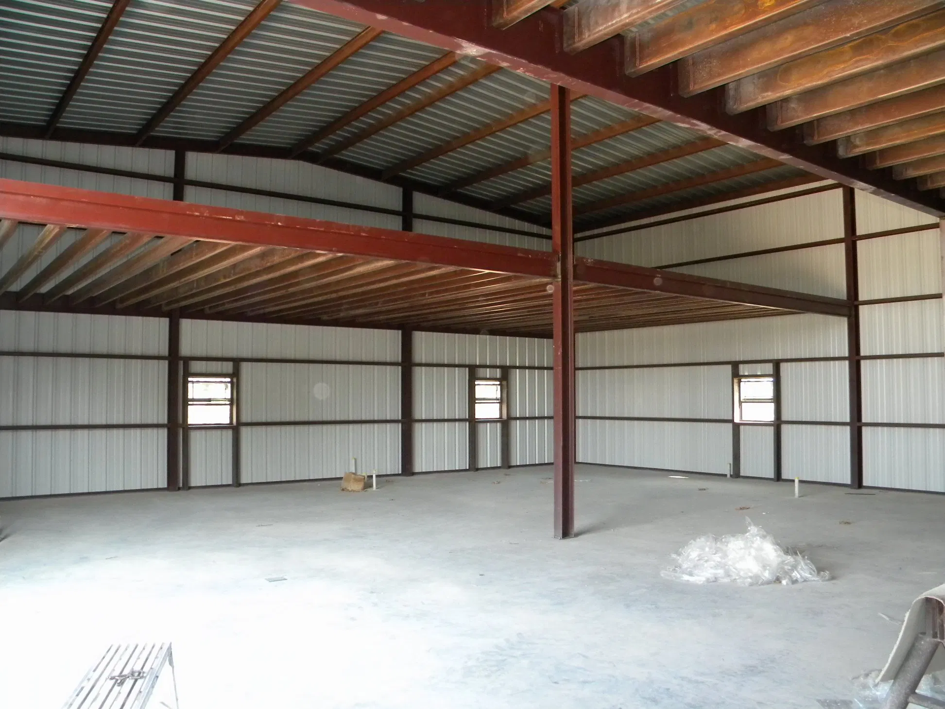 Gable Frame Light Steel Metal Building Prefabricated Industrial Steel Structure Warehouse with Mezzanine
