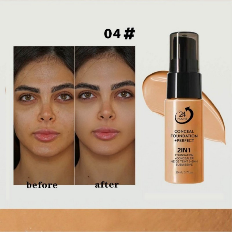 Liquid Foundation Is Durable, Waterproof and Sweat-Proof Easy to Push Away The Oil Control Concealer Foundation.