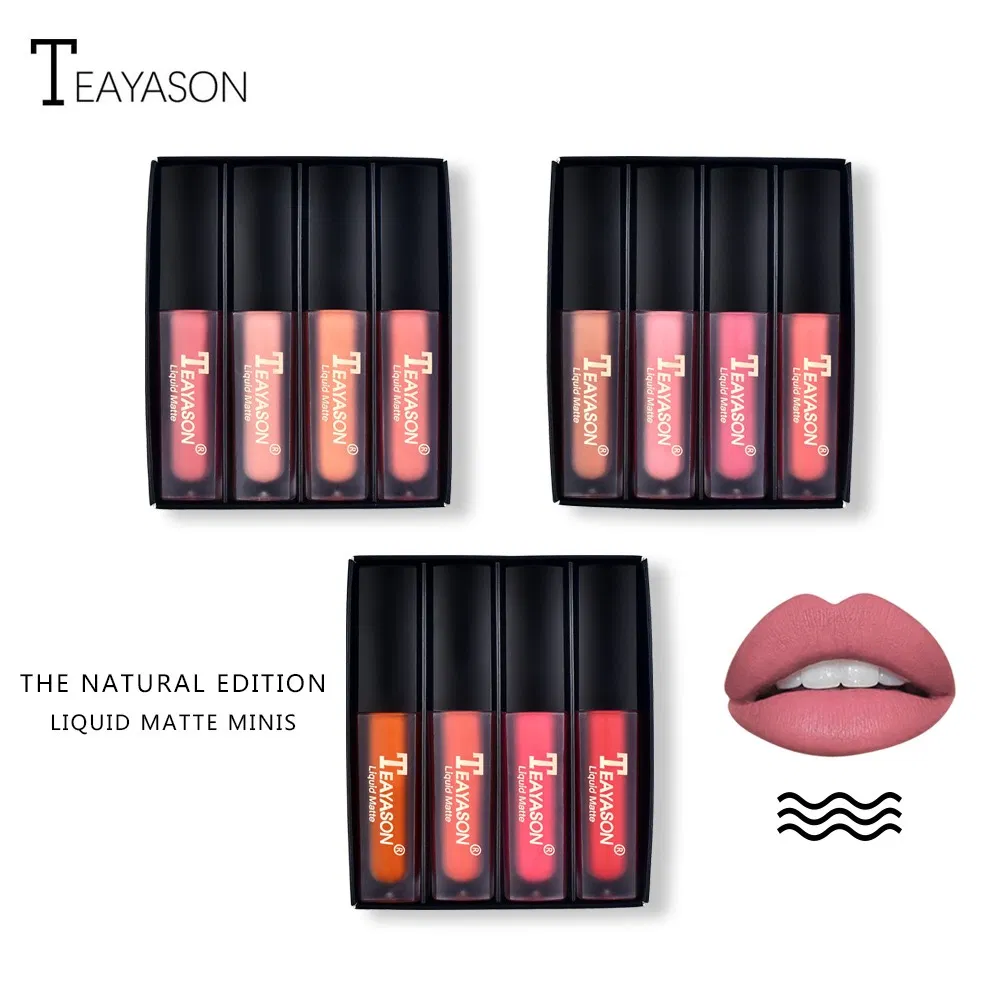 Tys 4-Piece Lipstick Set Non-Stick Matte Lipgloss Makeup Set