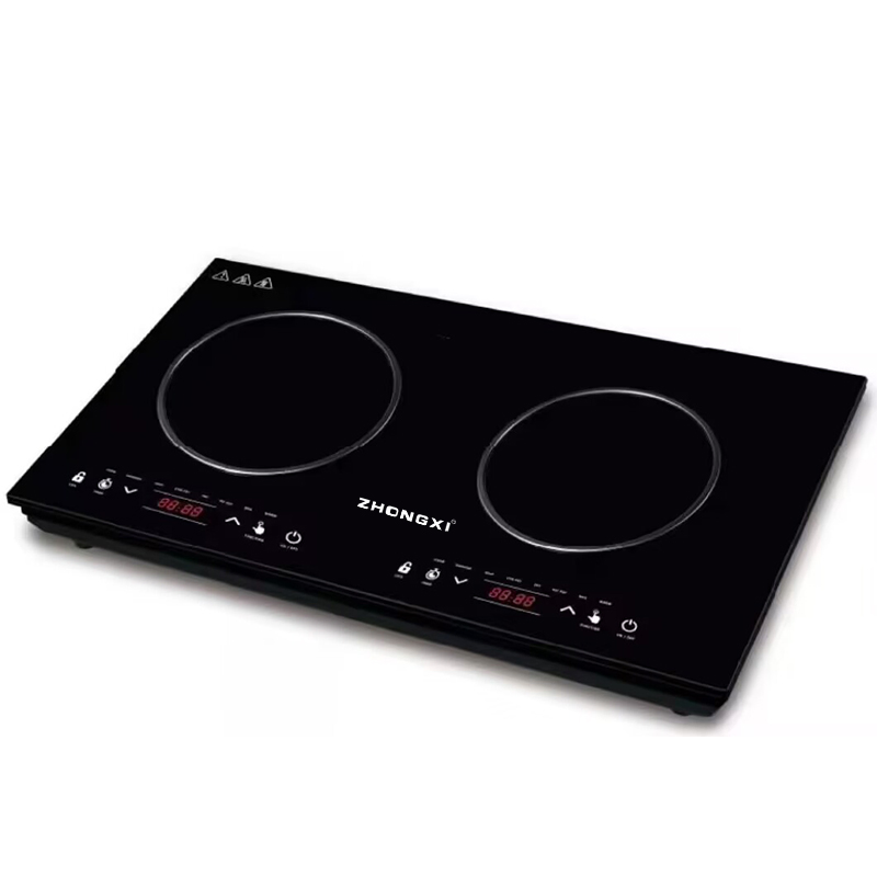 Double Induction Cooker with Ceramic Glass and Slim Body