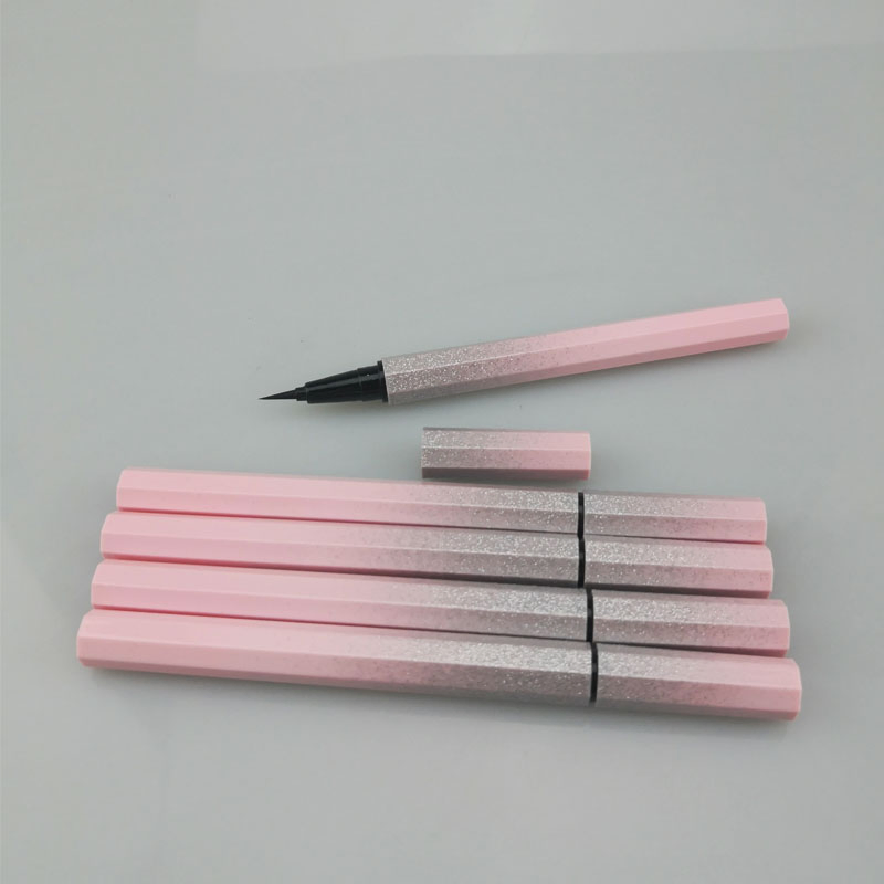 OEM Pink Star Shaped Non Halo Dyeing Waterproof Durable Dry Cool Black Eyeliner