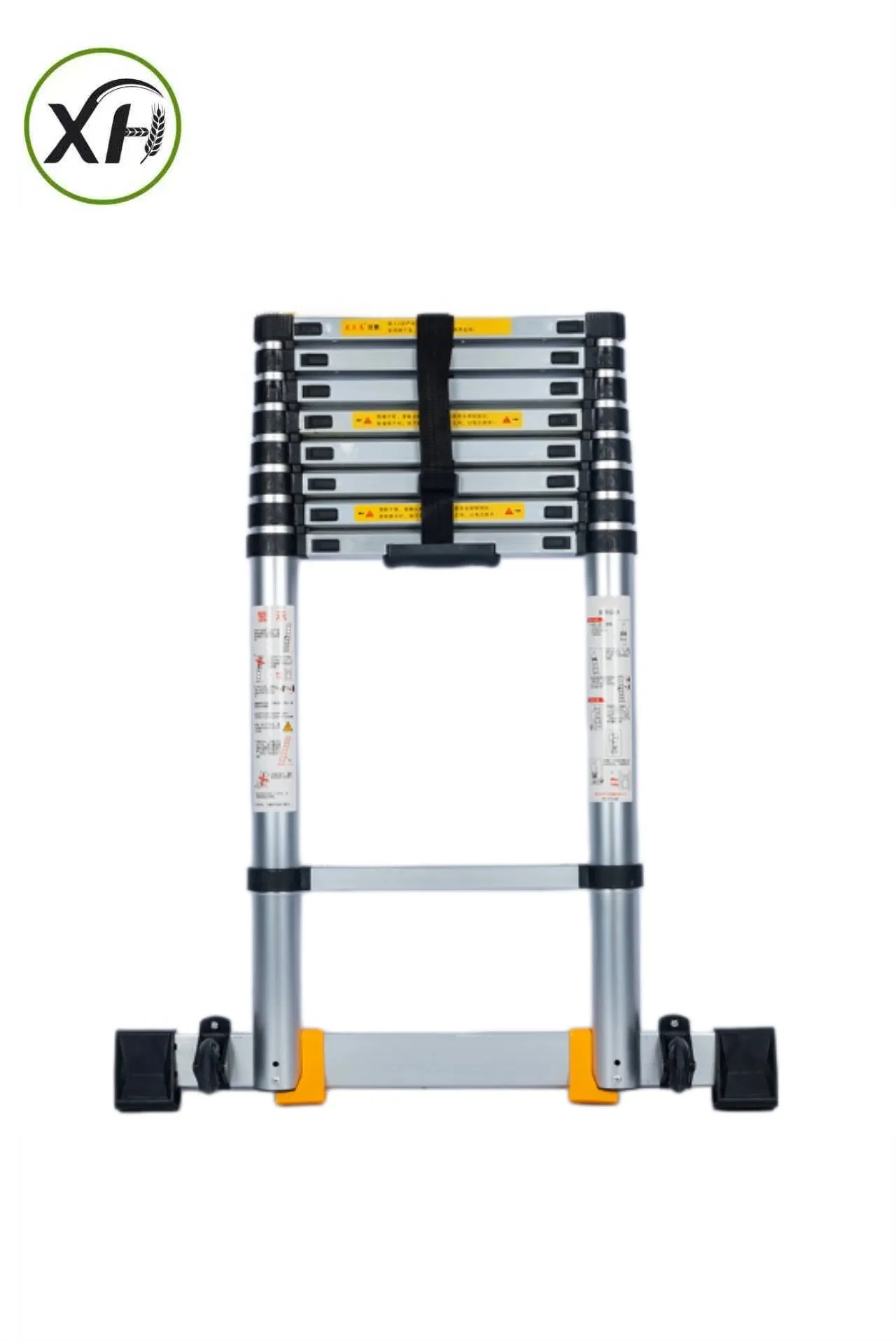 Aluminum Telescopic Straight Ladder Conventional Straight Ladder (with balance bar + wheels + yellow foot pads)