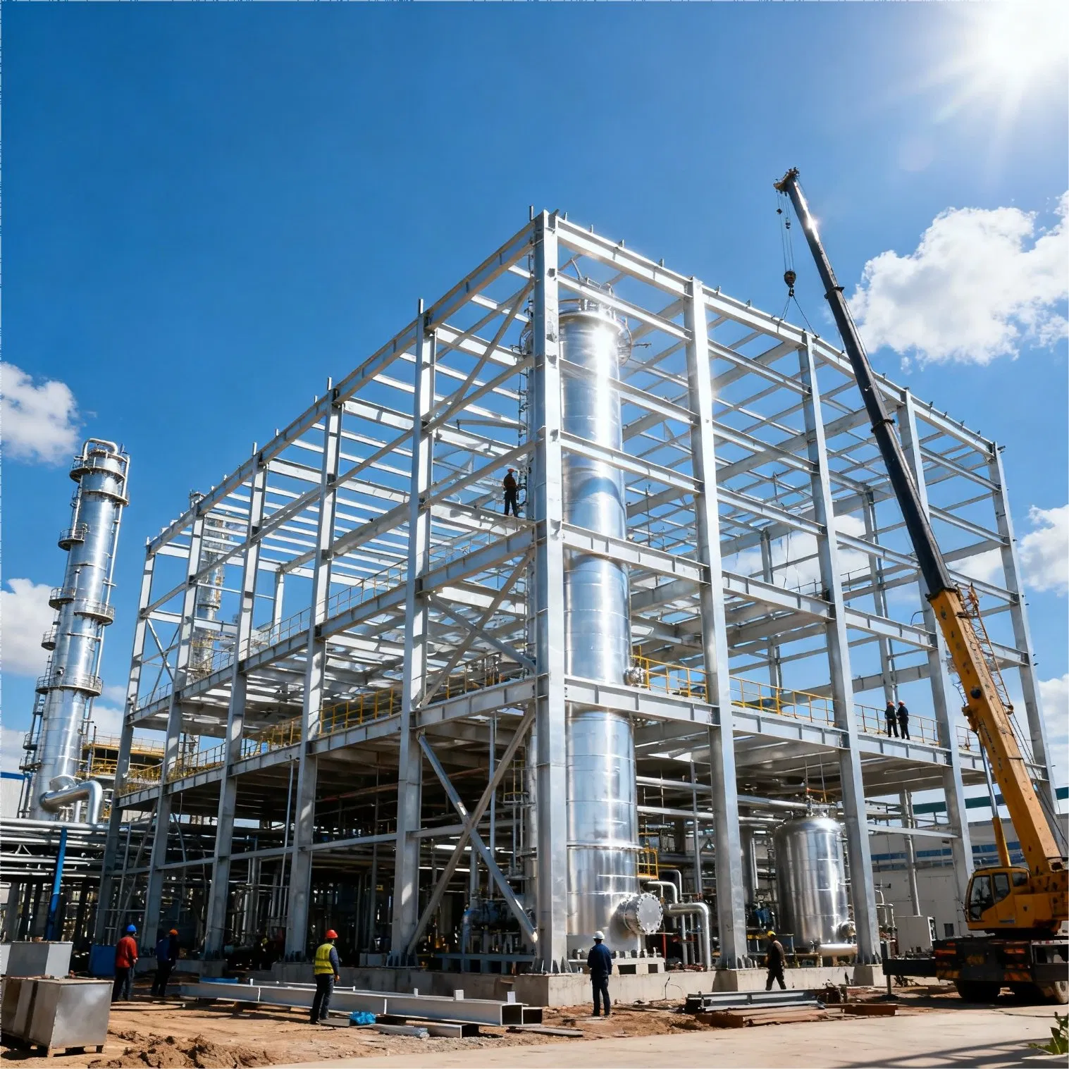 Petrochemical Pipe Rack with Q355b Steel & Creep-Resistant for Coal-Chemical Projects