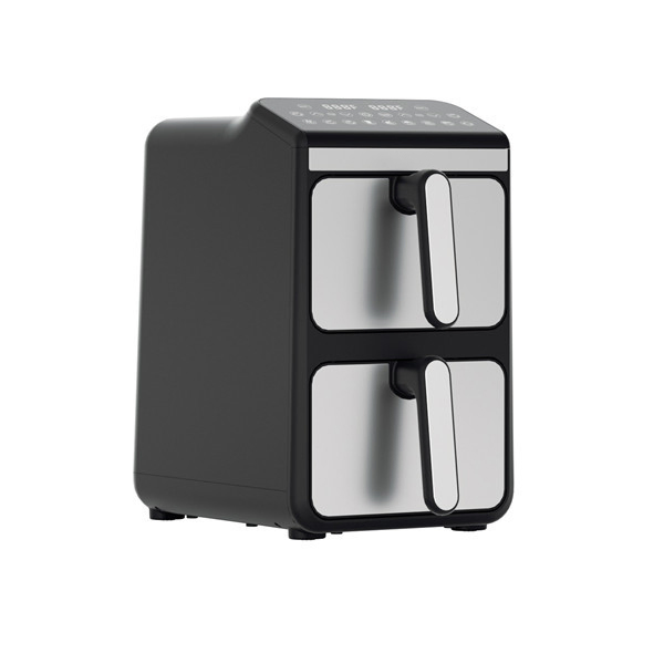 China Manufacture Electric Kitchen Appliances Eletronics Food Professor Intelligent Home Appliance Visible Double Stack Air Fryer Touch Screen Window