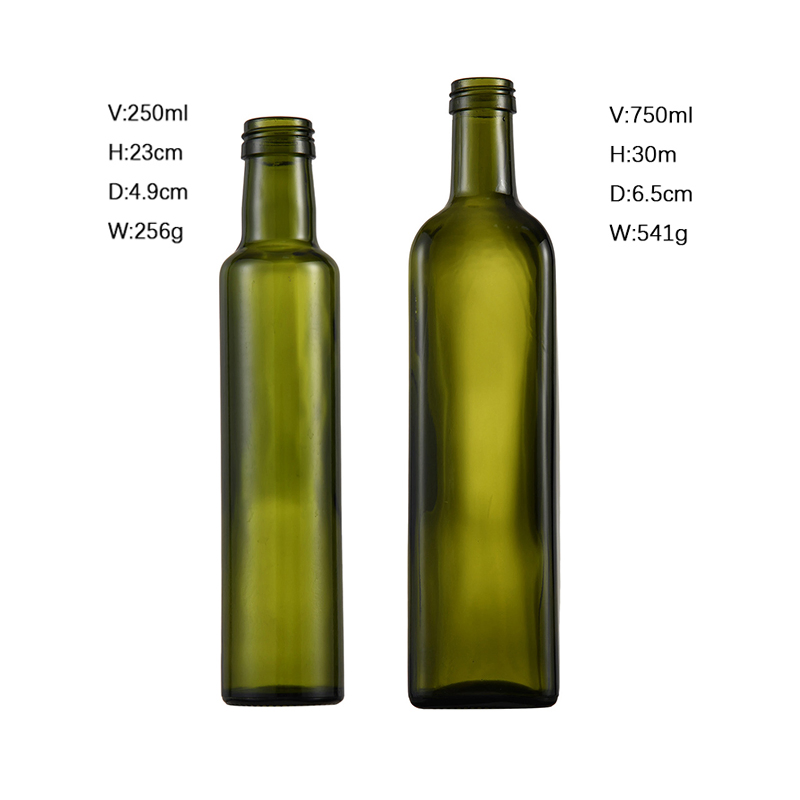 100ml 500ml 750ml Factory Price Stylish Customized Square Glass Oil Dispenser Bottles