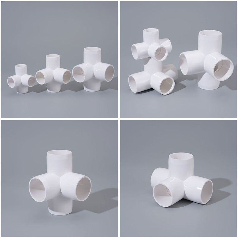 UPVC Plastic Rigid Cross Pipe Fitting for Water Treatment & Water Supply Systems