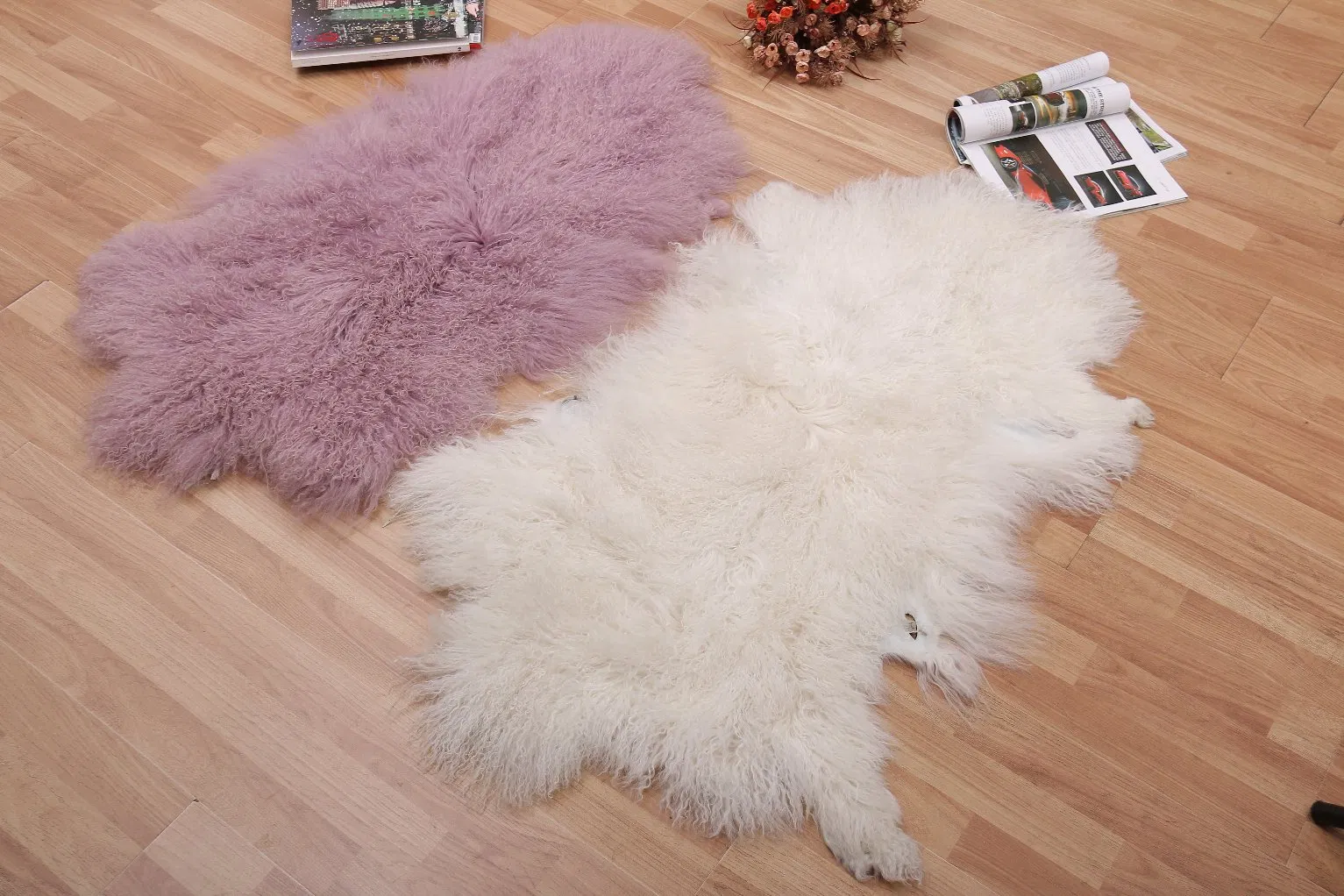 Natural Curly Tibetan Skin Natural Blanket