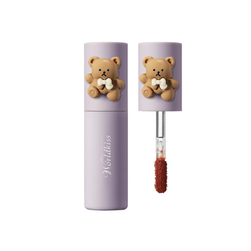 Cute Bear Custom Logo Waterproof Long Lasting Matte Velvet Liquid Lipstick