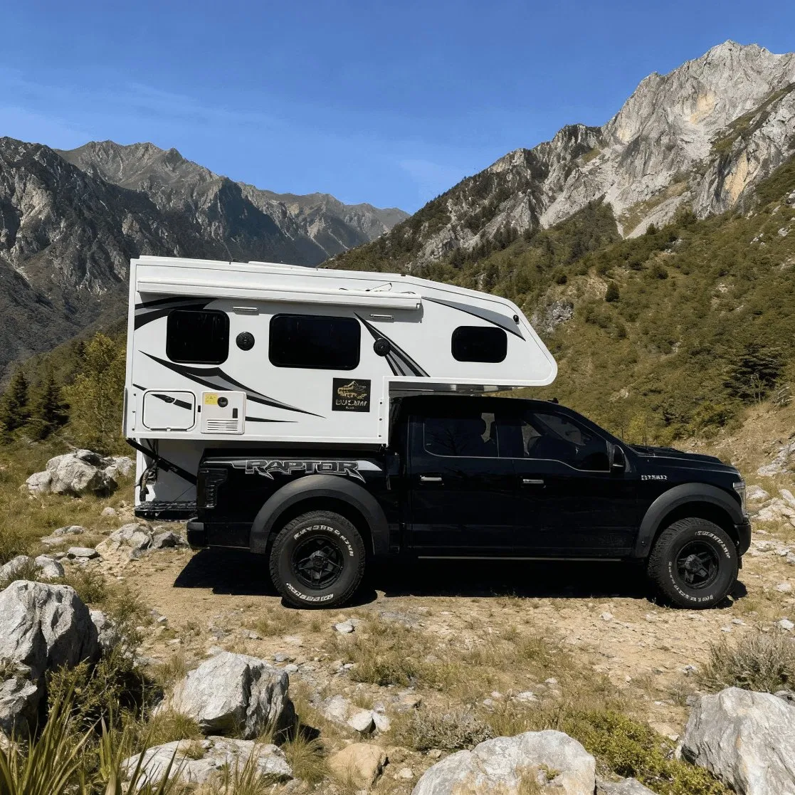 Robust Hard Top Truck Camper with Heavy Duty Tie Down Points and Anti Theft Security Features