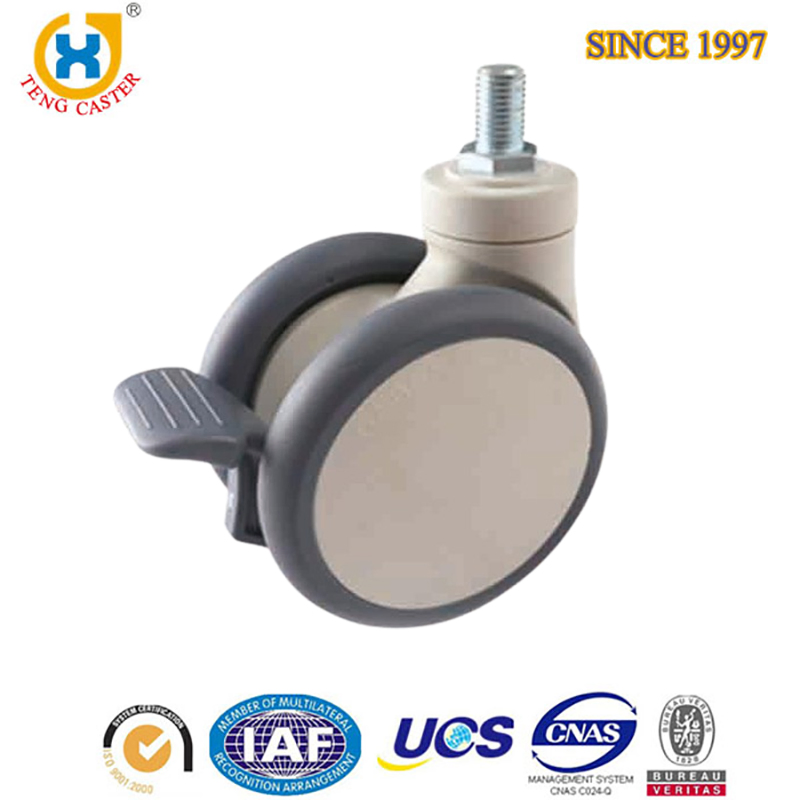 5 Inch Double Wheel Silent Medical Caster for Hospital Equipment with Lock