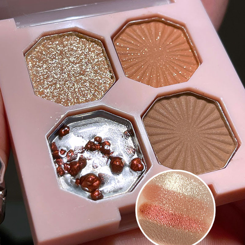 Mini Four-Color Eyeshadow Concealer and Cosmetic Palette