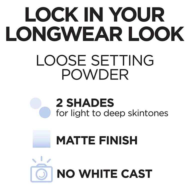 Custom Infallible Tinted Loose Setting Powders for 2 Shades Matte Finish & Lightweight