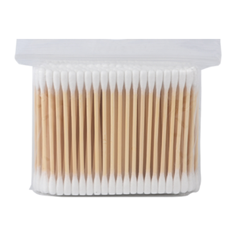 200PCS Custom Private Label Bamboo Cotton Swabs Double-Headed Wooden Cotton Sticks for Ear Cleaning