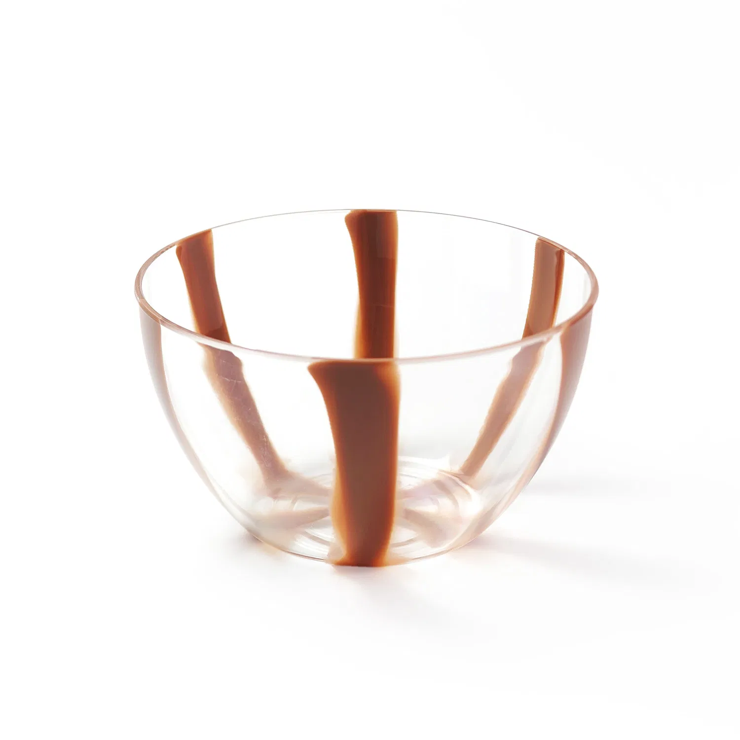 Wholesale Bicolour Striped Custom Plastic Round Salad Bowl