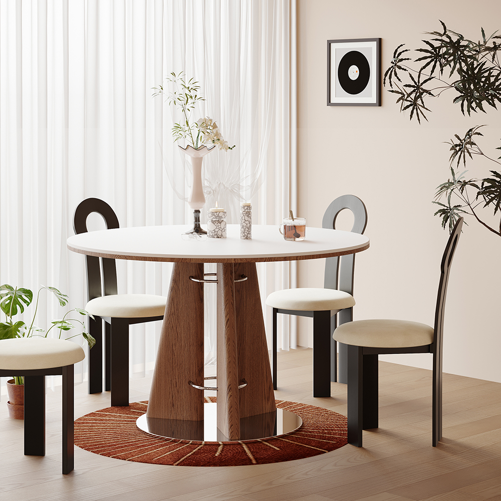 Обеденная группа круглый стол 6 стульев для кухни