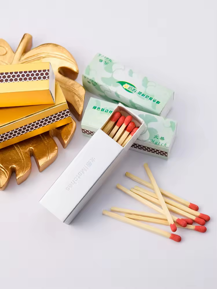 Wooden Stick Matches Custom Safety Matchbox Hotel Match Box Luxury Matches Matchbox