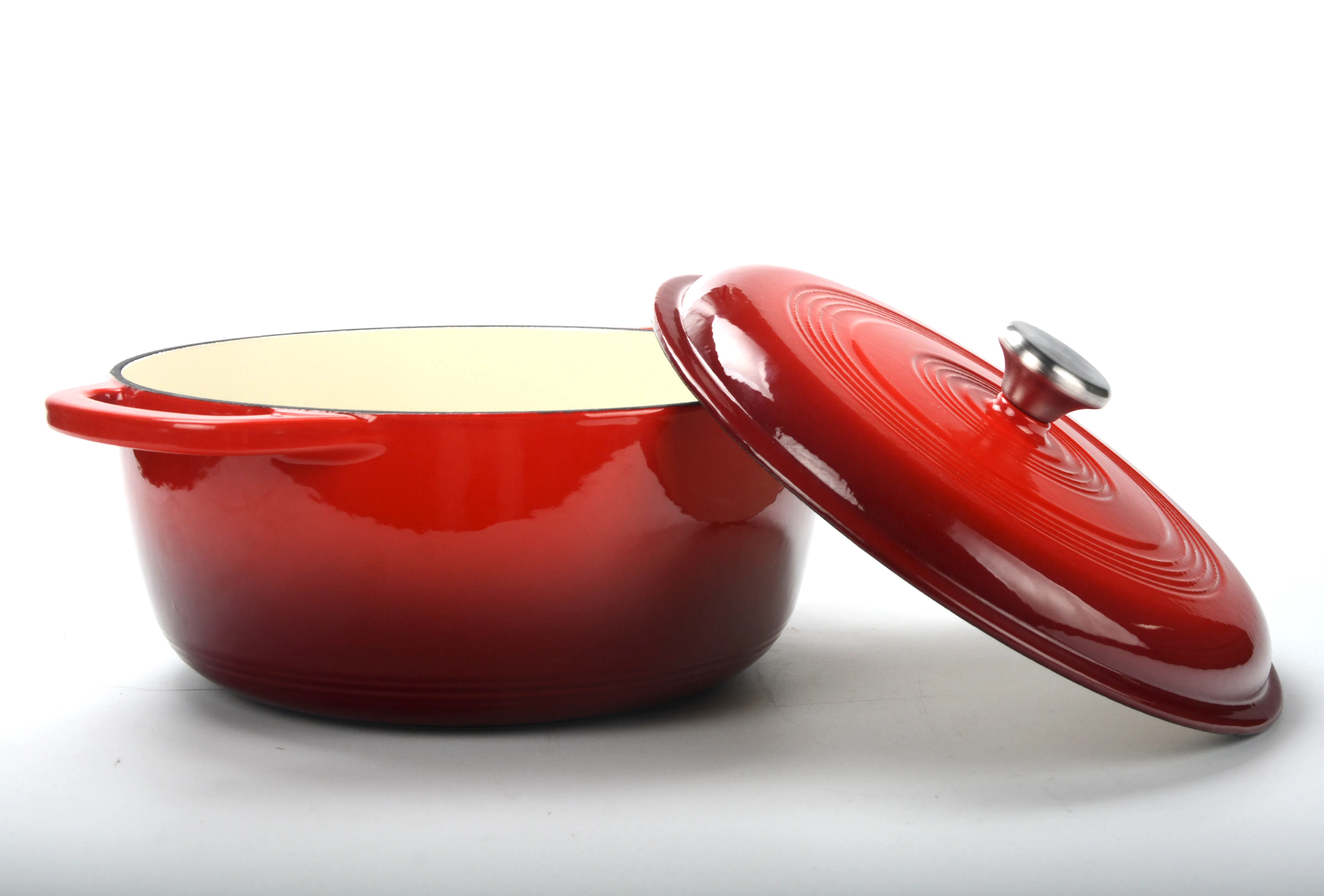 Чугунная эмалированная утятница 6 кварт с крышкой