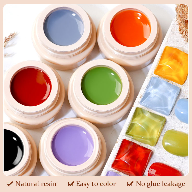 Blue Nail Art Gel Polish 12 Colors High Coverage for Professional Use