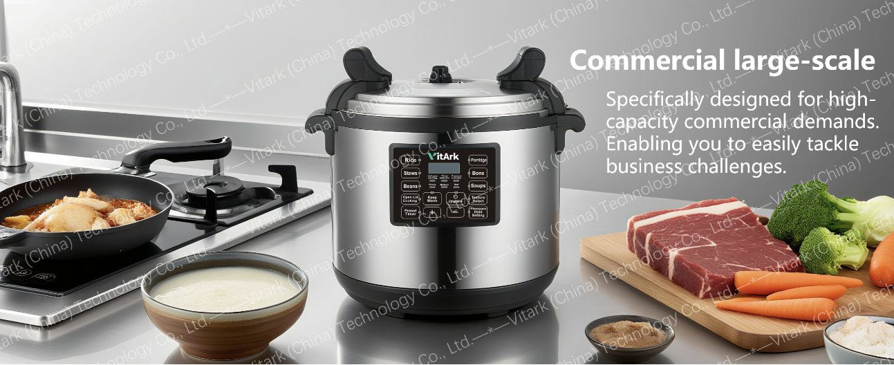 20 L Kitchen Appliance Big Size Commercial Intelligent Electric Pressure Cooker with CB and CE Certification and Large Capacity Source Factory.