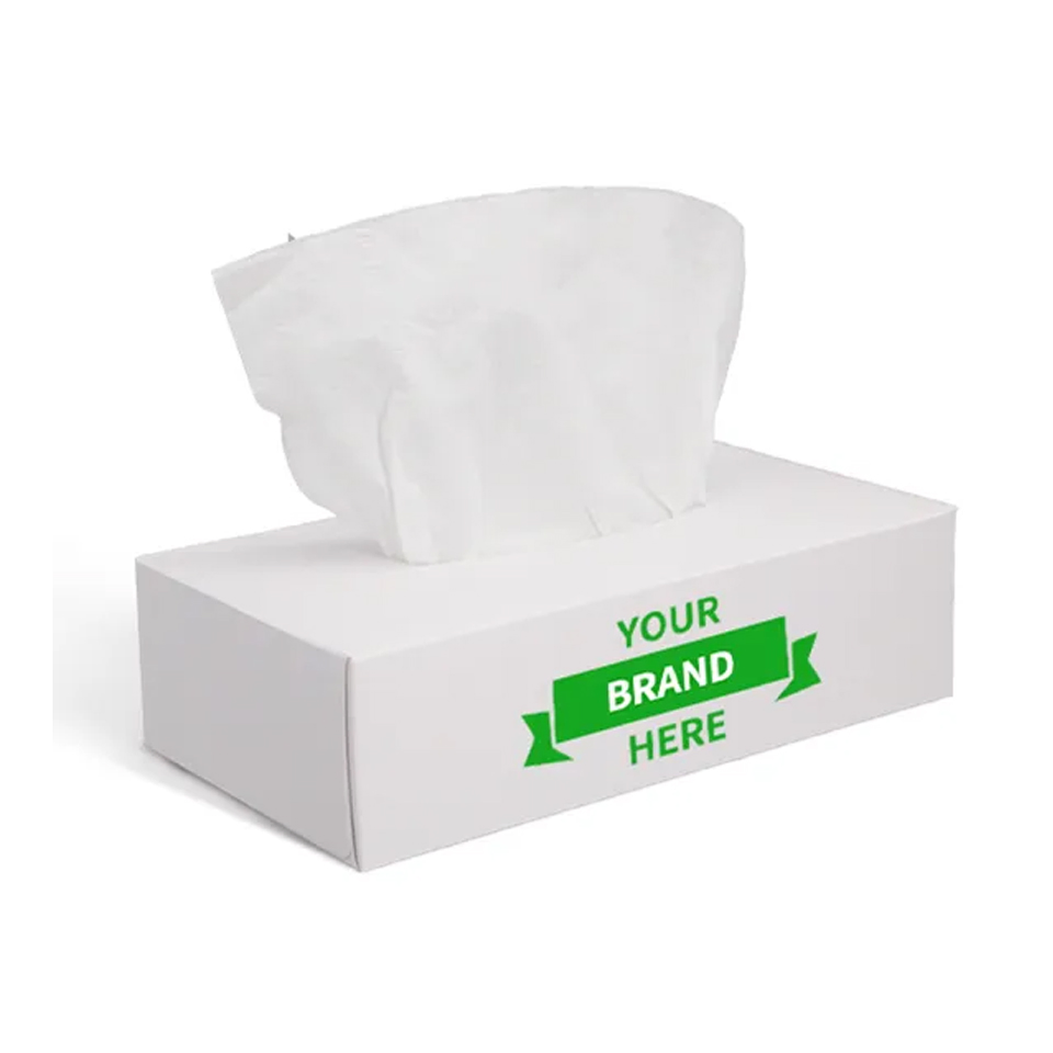 Wholesale Virgin Pulp Custom Logo Box Facial Tissue
