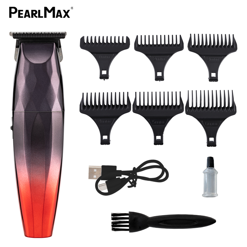 Professional Barber Cordless Full Electric Clipper USB Stainless Steel Nose Trimmer All-Metal Hair Trimmer Set