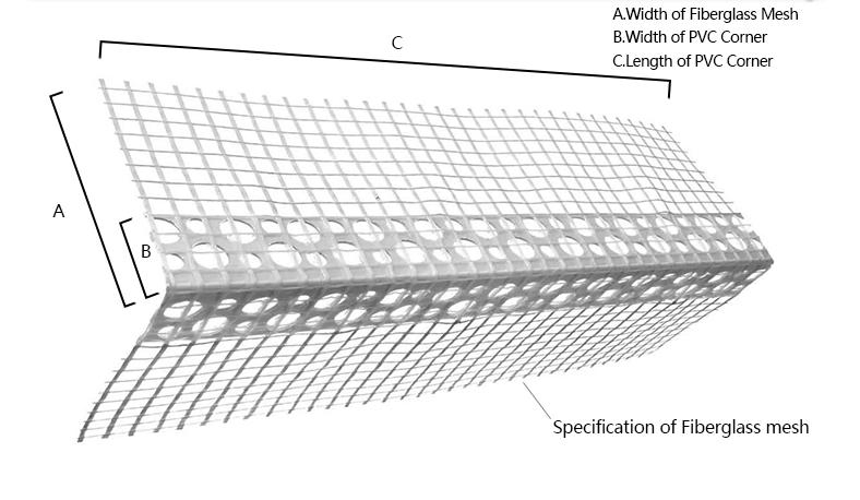 Hot Sale PVC Drywall Corner Bead with Mesh Angle Bead