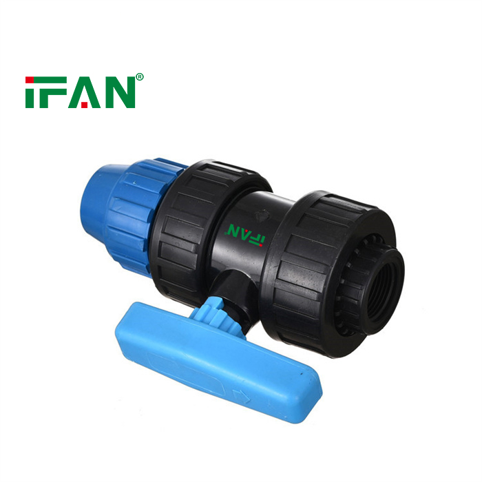 Ifan Customized PP Compression Fitting 20-63mm HDPE Compression Fittings Female Tee HDPE Pipe Fittings