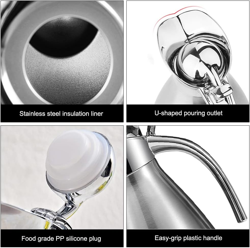 Premium Stainless Steel Flask Kettle with Double Layer for Hot Beverages