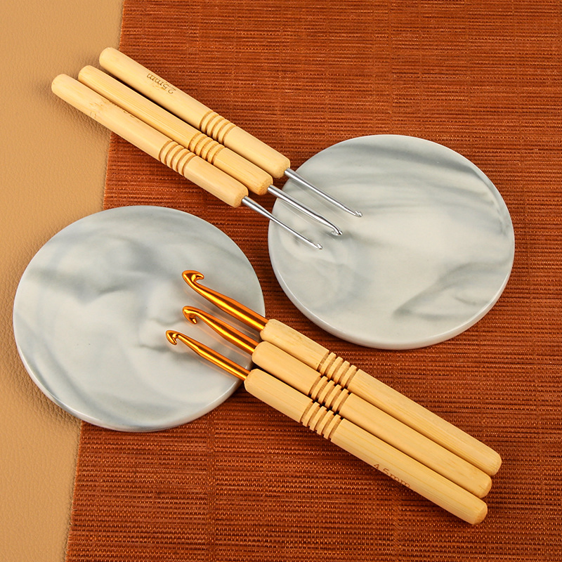 Multi-Functional Bamboo and Wooden Handle Crochet Needles