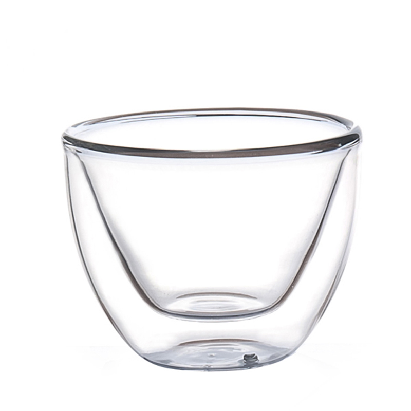 Reusable Double Wall Clear Glass Small Shot Mini Mug
