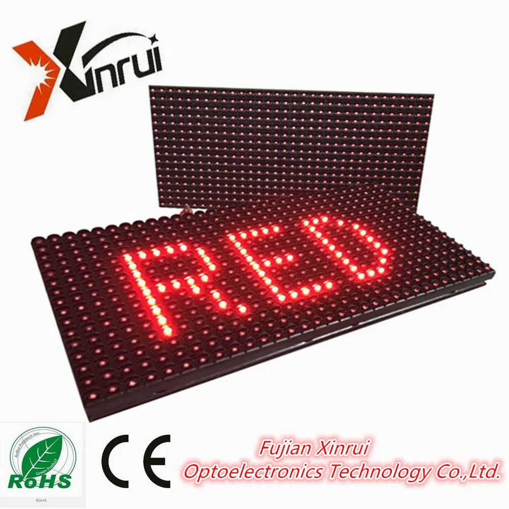 P10 Single Color LED Module Screen for Red Text Display