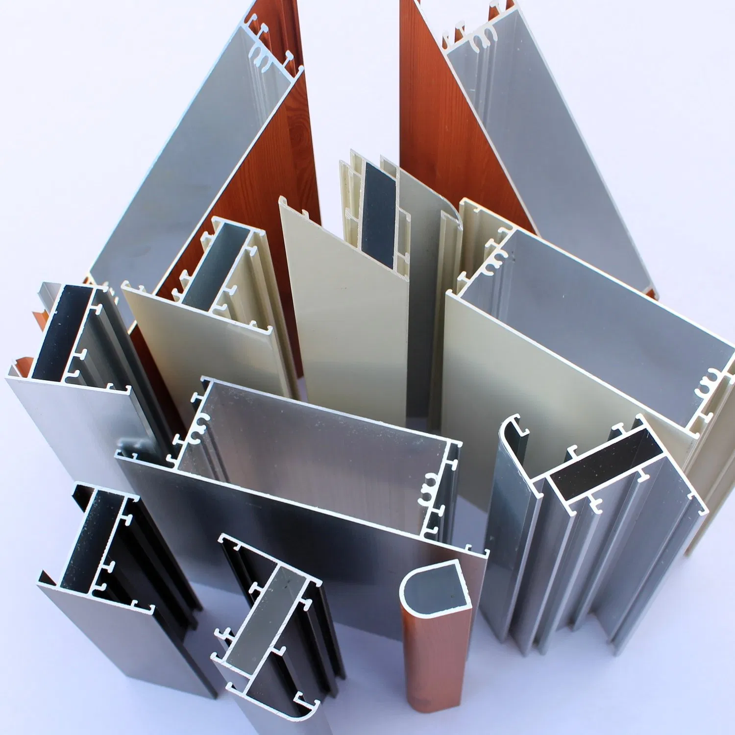 Aluminum Composite Wood Window High Quality Aluminum Windows and Doors OEM Aluminum Extrusions Profiles