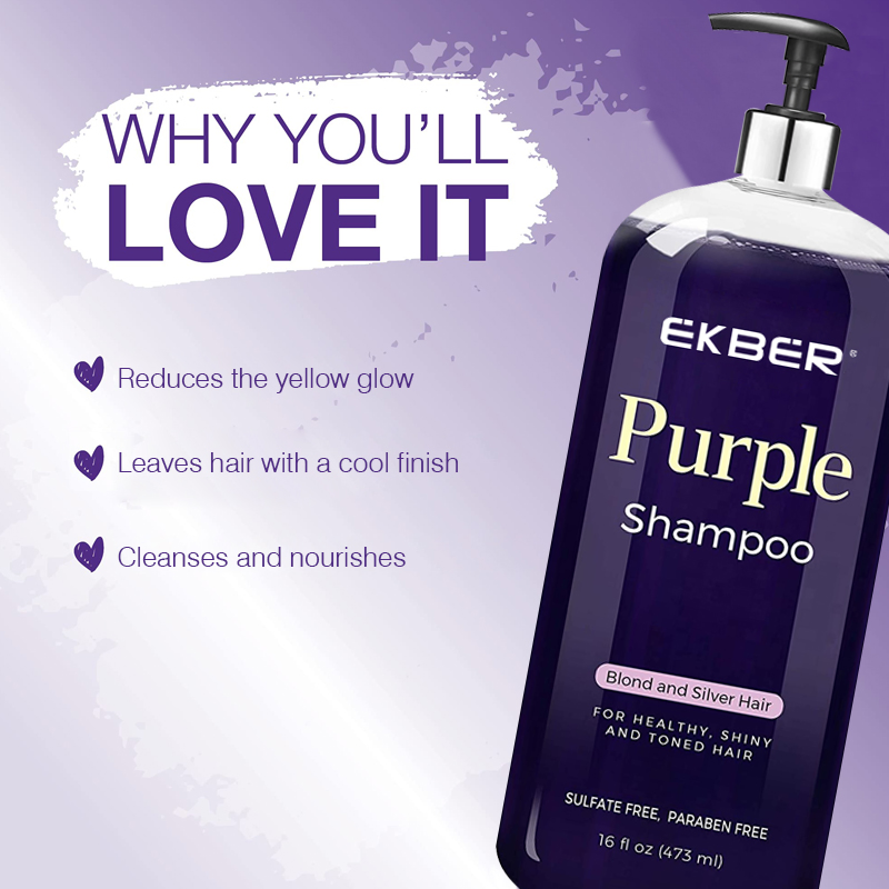 Hot-Selling Purple Shampoo and Conditioner Anti Dandruff Products Purple Grape Shampoo Hair Conditioner