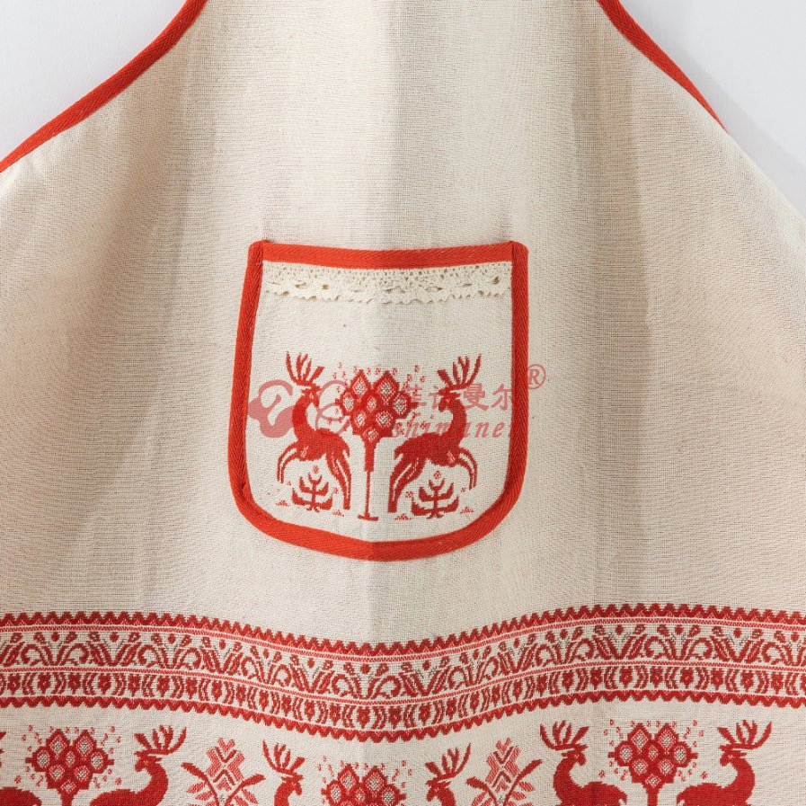 New Design Custom Color Restaurant Kitchen Cafe Fashion Waist Bib Cotton Hemp Apron