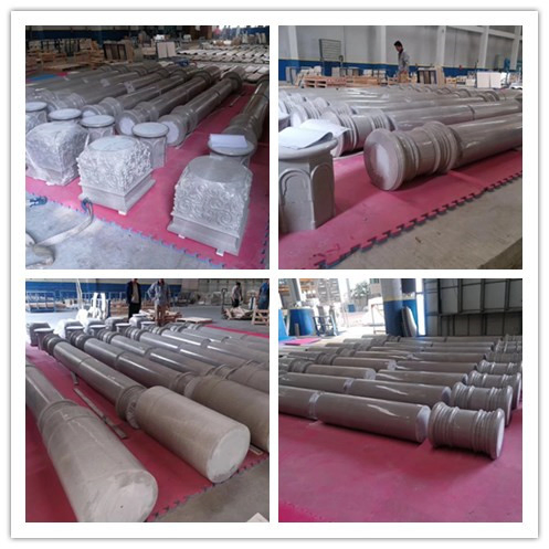 Stone Carving White/Grey/Yellow Granite Marble Roman Column/Pillar in Wholesale