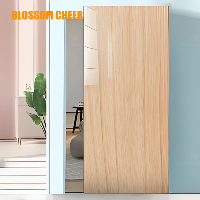 Hidden Track Design Sliding Door with Completely Concealed Hardware Wood Doors