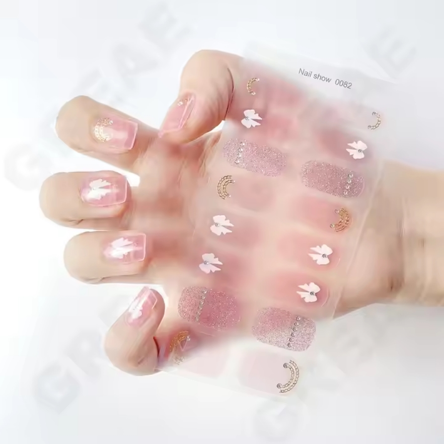 3D 5D Nail Wraps Nail Polish Nail Art Decoration Luxury Full Cover Nail Stickers