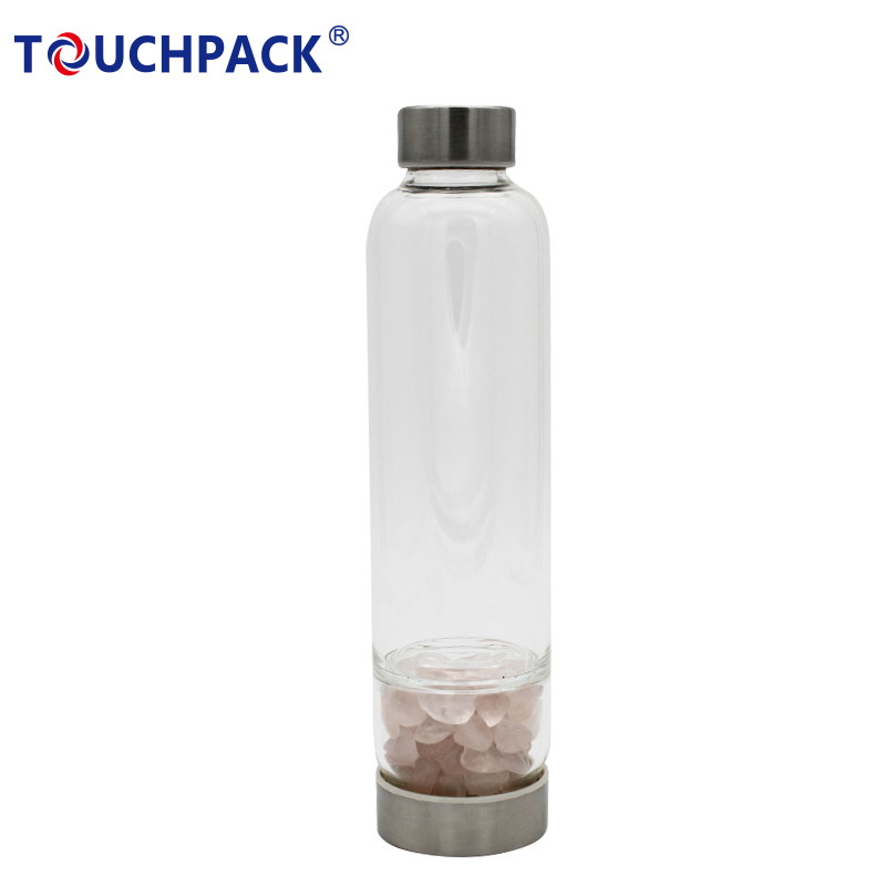 Hot Selling Promotion Custom Crystal Glass Bottle Water Drinking Bottle