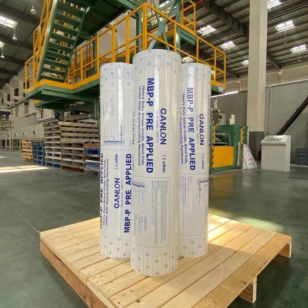 Canlon HDPE Self-Adhesive Waterproof Membrane Mbp-PRO HDPE Sheet Waterproofing Rolling Membrane Below Grade Waterproofing