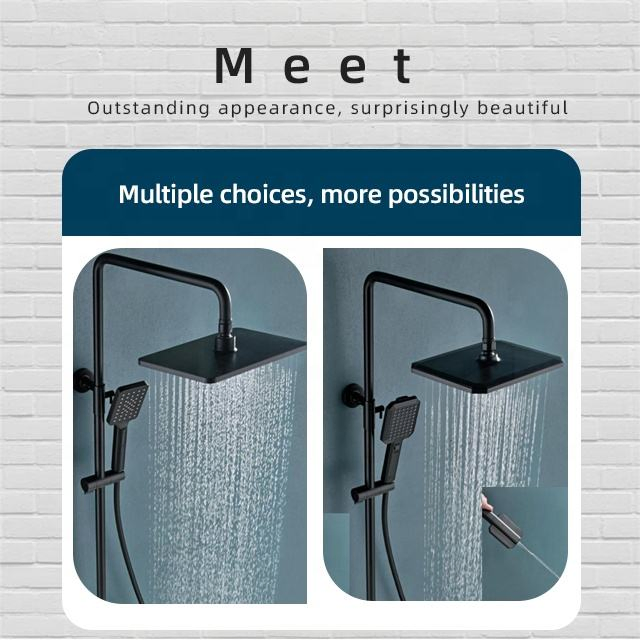 Thermostatic Water Saving Wall Mounted Waterfall Shower Set