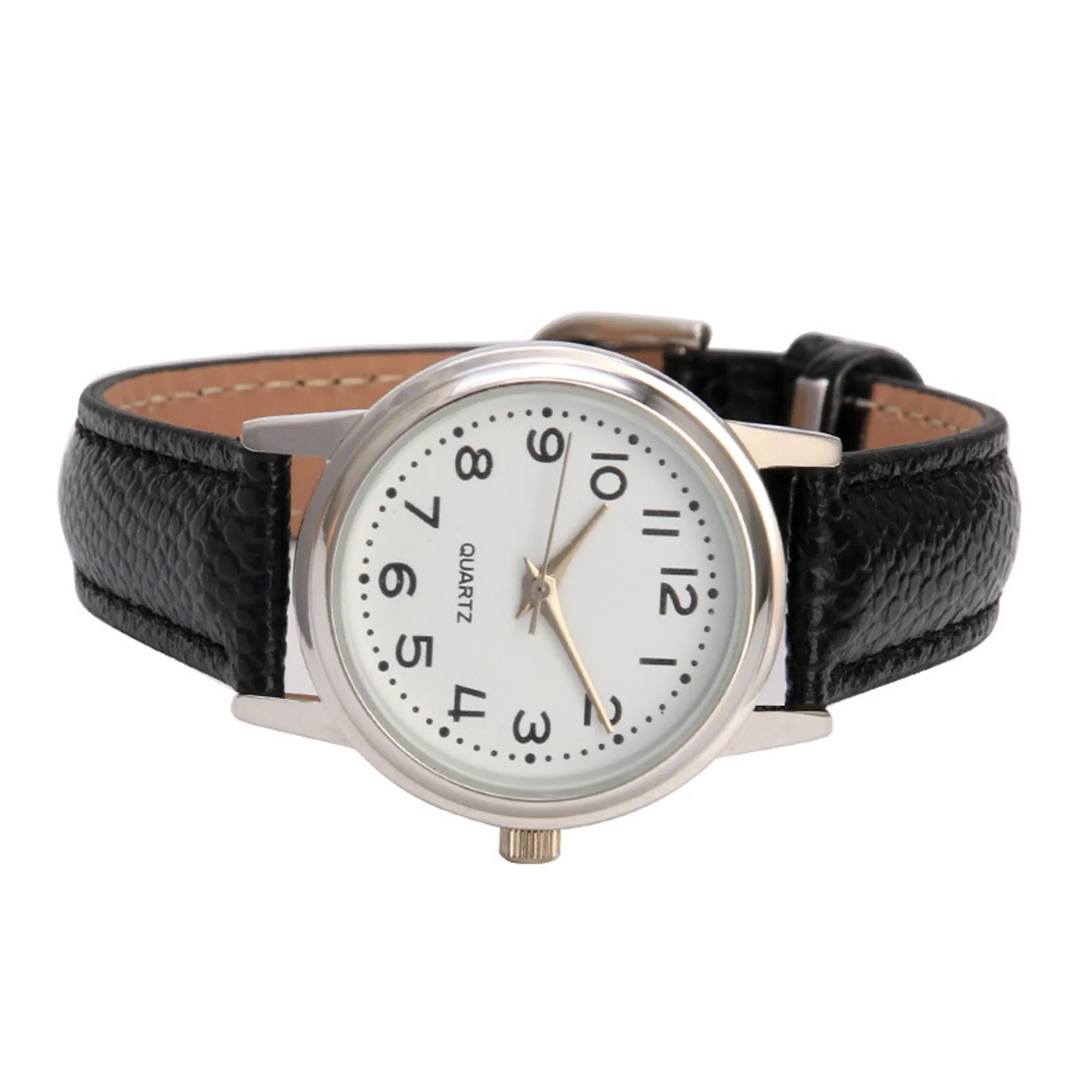 Date Feature Women's Indiglo Easy Reader Quartz Analog Leather Strap Watch