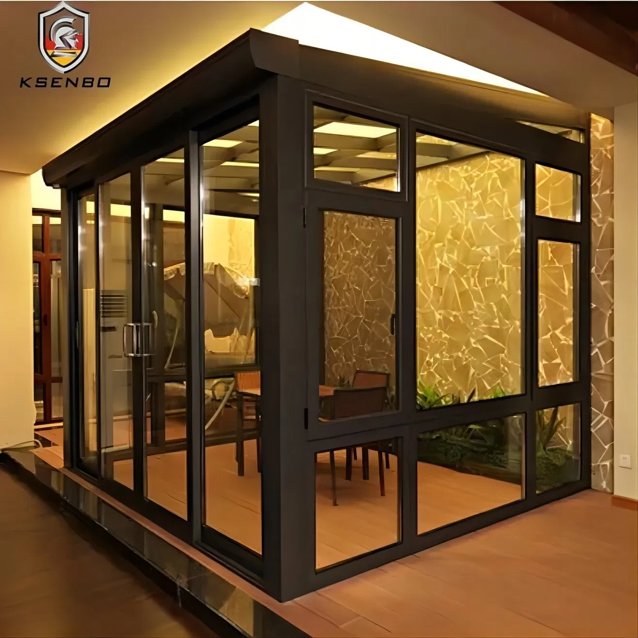 Wholesaler Popular Waterproof Customized Aluminum Sunroom Hotel Outdoor Glass Houses Sunroom House