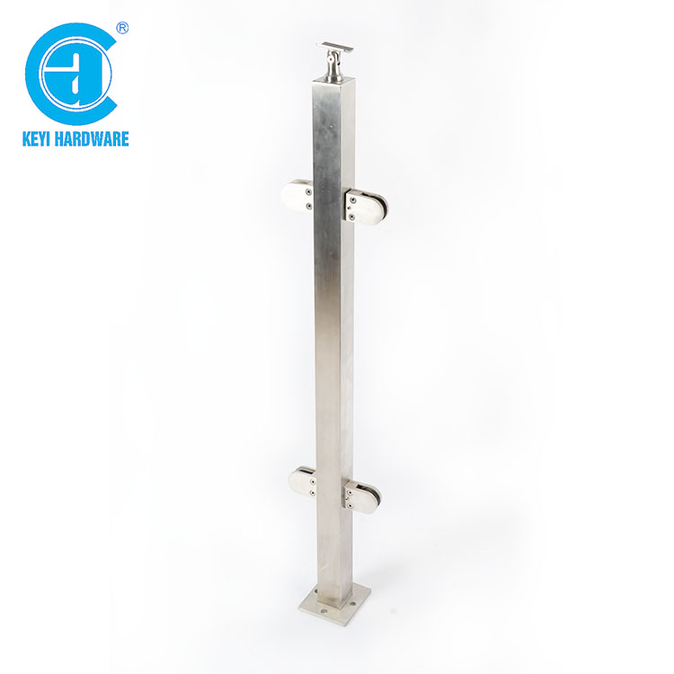 Keyi Metal Square Stainless Steel Balustrade Post for Glass Balustrade System