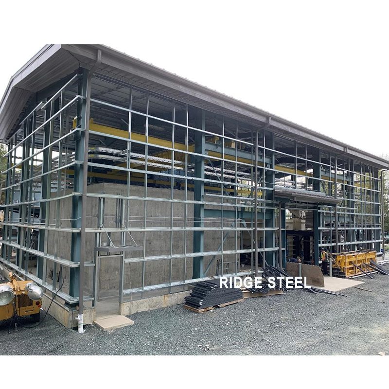 Steel Structural Prefabricated Metal Framework Fast Install Storage Shed