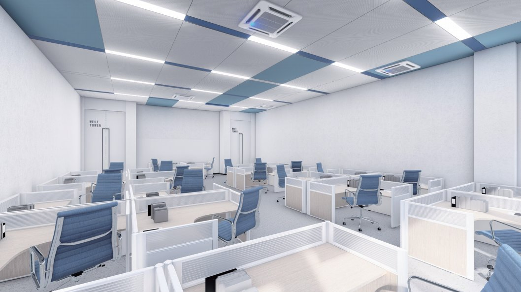 Sound Absorbing Ceiling Acoustic Soundproof Fireproof Insulation Fiberglass Ceiling Board for Office
