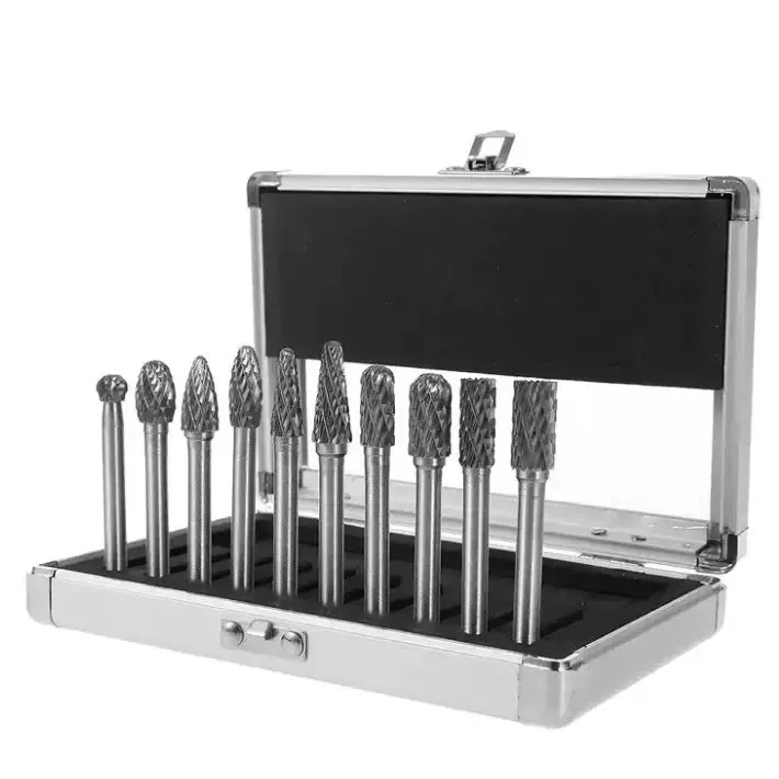 Набор фрезерных головок из карбида, 10 шт, хвостовик 6 мм